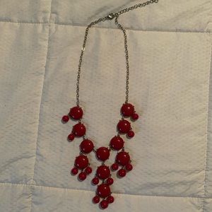 Magenta bubble statement necklace